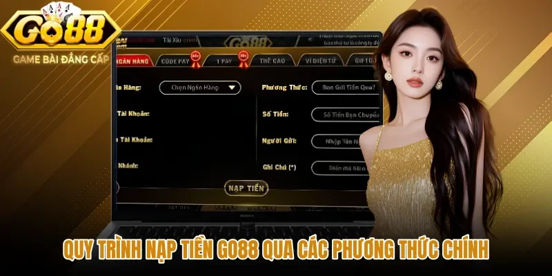 Phương thức nạp tiền GO88 qua ngân hàng trực tuyến cùng USDT